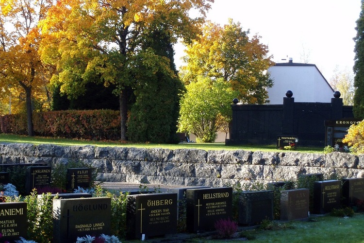 Pietarsaaren hautausmaa, Johanneksenkappeli näkyy taustassa